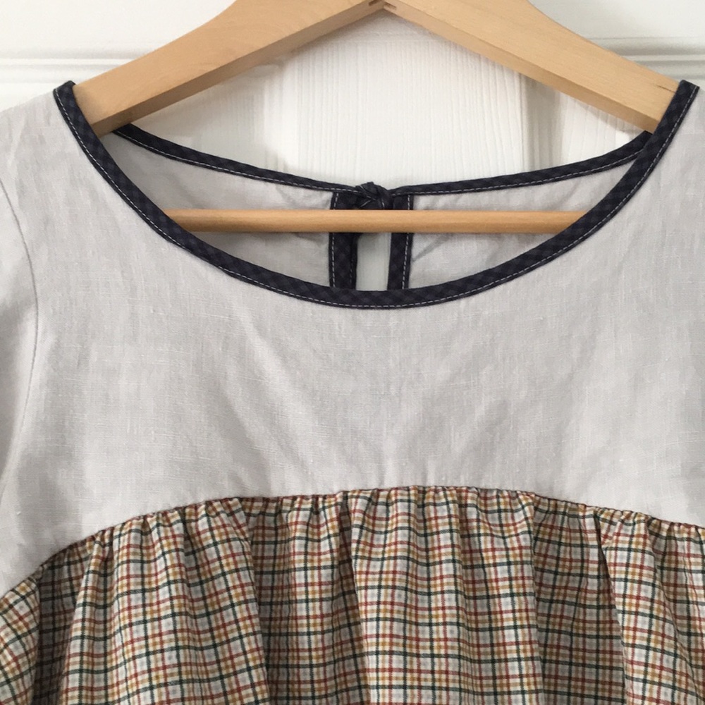 LA REUNION Patchwork Top, Neutral - image 7